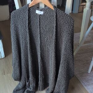 Peach Love California Textured Green Cardigan